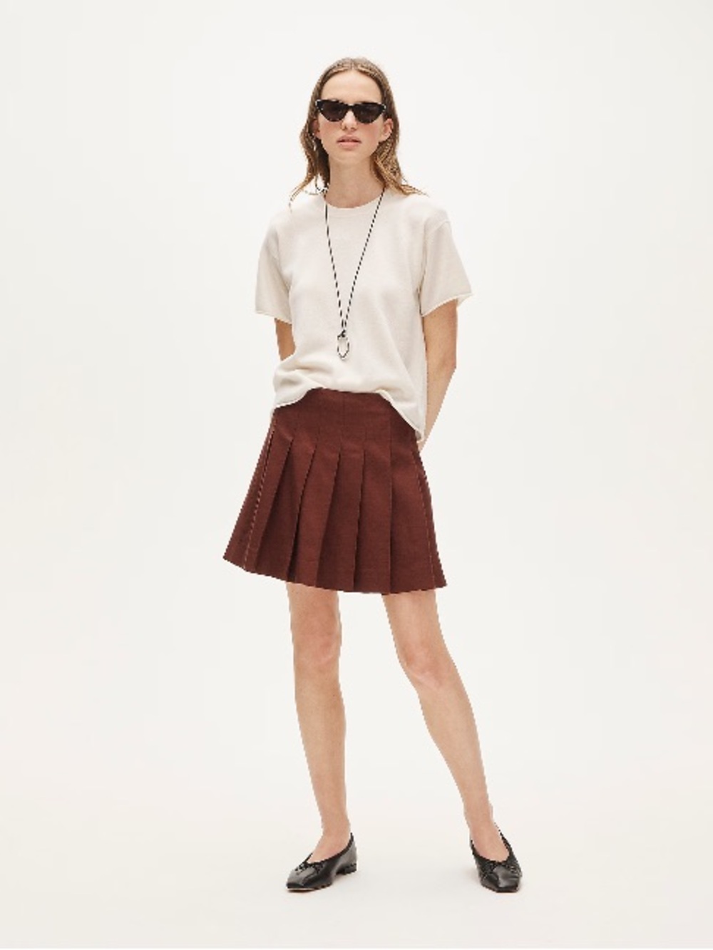 J.Crew Tall pleated mini skirt in Gramercy linen blend CT684